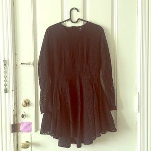 H&M lace long sleeve skater dress SZ 10